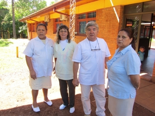 Trabajadores/as de la salud, Celia, Miguel Angel, Olimpia y Ramona.